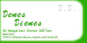 denes dienes business card